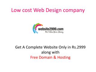 Cheap Website Design Company India, Website@2999, $79 |Free Domain|Free Hosting