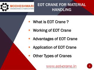 EOT Crane for Material Handling