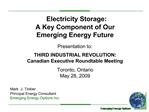 Mark J. Tinkler Principal Energy Consultant Emerging Energy Options Inc.