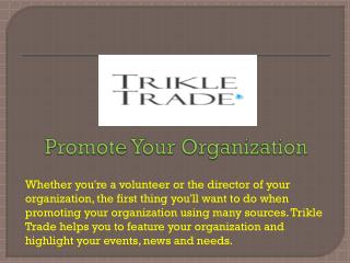 Promote Your Organization