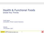 Health Functional Foods Global Key Trends