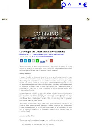 Co-living is the Latest Trend in Urban India