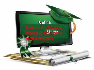 Online certification course in Six Sigma MIBM GLOBAL