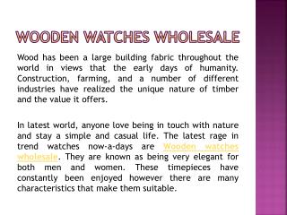 Wooden watches wholesale
