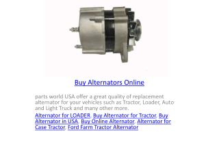 Buy Alternators Online