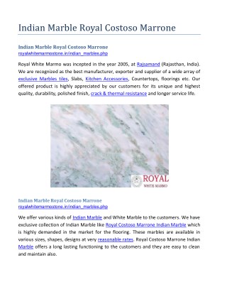 Indian Marble Royal Costoso Marrone