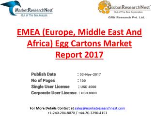 EMEA (Europe, Middle East And Africa) Egg Cartons Market Research Report 2017 to 2022