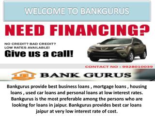 Get Best Car Loans Jaipur-Bankgurus