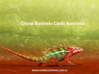 Cheap Business Cards Australia - Chameleon Print Group