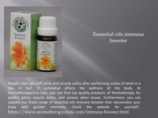 Essential oils immune booster