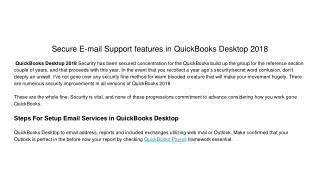 Secure E-mail Support features in QuickBooks Desktop 2018