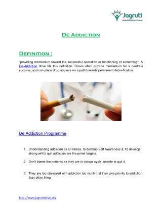 PDF on De Addiction and Psychiatrist Centre in Pune by Dr. Amar Shinde