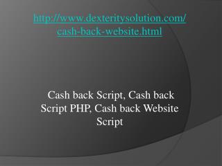 Cashback Script Casahback website Script