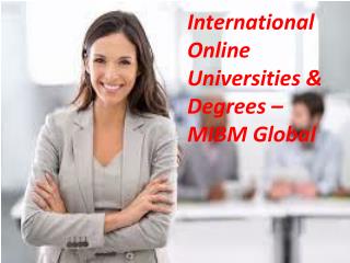 International Online Universities & Degrees