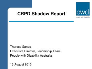CRPD Shadow Report