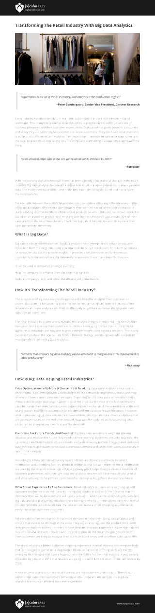 Transforming The Retail Industry With Big Data Analytics