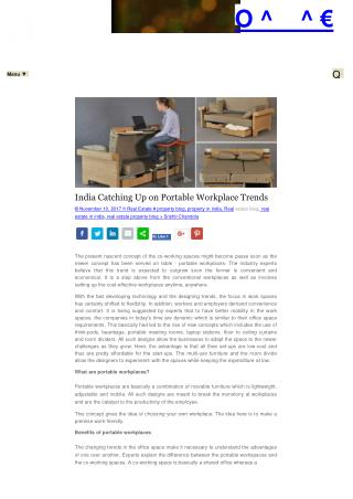 India Catching Up on Portable Workplace Trends