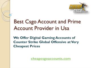 Best Csgo Account and Prime Account Provider in Usa