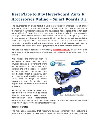 Best Place to Buy Hoverboard Parts & Accessories Online – Smart Boards UK