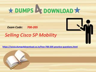 700-205 Exam PDF | Free 700-205 Questions Answers | Dumps4Download