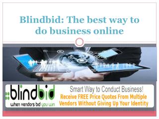 A professional network for small business │Blindbid