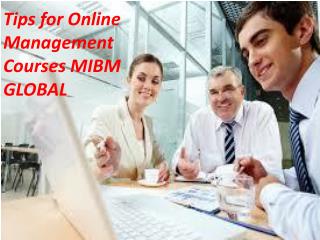 Tips for Online Management Courses in India