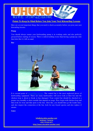 Points To Keep In Mind Before You Join Your Next Kitesurfing Lessons