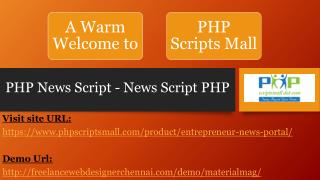 PHP News Script - News Script php by Php Scripts Mall