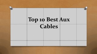 Top 10 Best Aux Cables