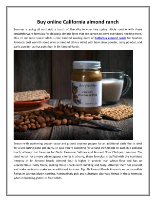 Buy online California almond ranch