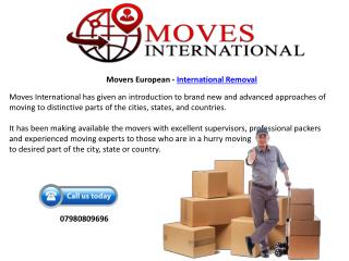 Removals To France From Europe: Moves International