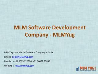 MLM Software Development Company in India - MLMYug