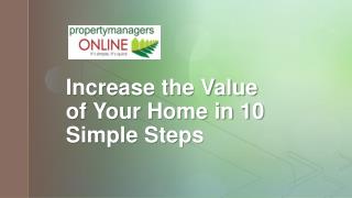 Increase The Value of Your Home in 10 Simple Steps