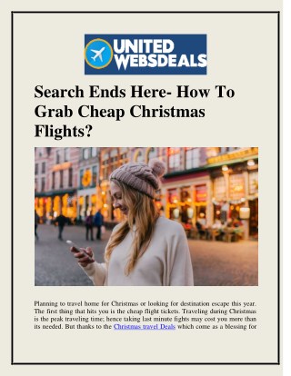 How To Grab Cheap Christmas Flight Deals?