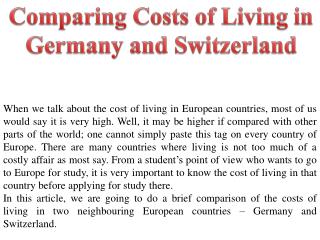 cost of living in germany