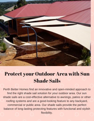 Protect your Outdoor Area with Sun Shade Sails