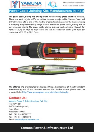 Power Cable Jointing Kits Manufacturers