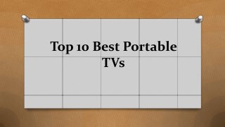 Top 10 best portable t vs