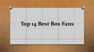 Top 14 best box fans