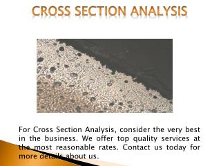 Surface and Chemical Analysis