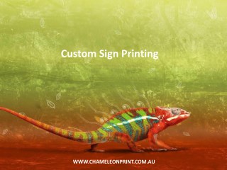 Custom Sign Printing - Chameleon Print Group