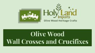 Olive wood wall crosses and crucifixes