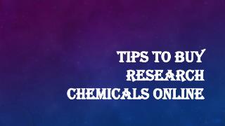 Think Before Buying Research Chemicals Online