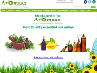 Organic Essential oils Exporter @ Aromaaz International