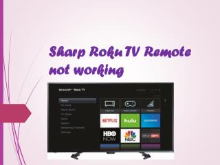 Sharp Roku TV Remote not working