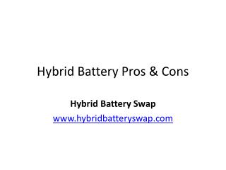 Hybrid Battery Pros & Cons