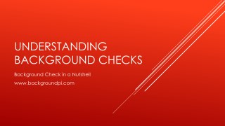 Understanding Background Checks