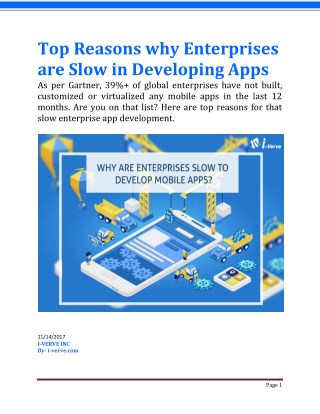 Why Are Enterprises Slow In Developing Mobile Apps, Despite The Demand?