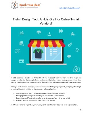T-shirt Design Tool: A Holy Grail for Online T-shirt Vendors!