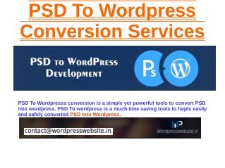 PSD To Wordpress Conversion Services